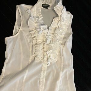 Spense Ivory Ruffled Blouse
